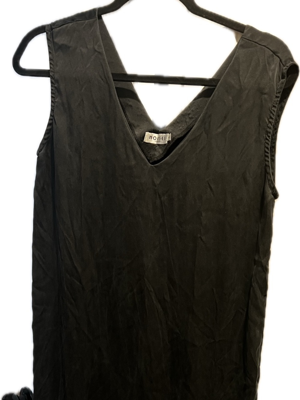 HORSES Atelier Black V-Neck Midi Dress